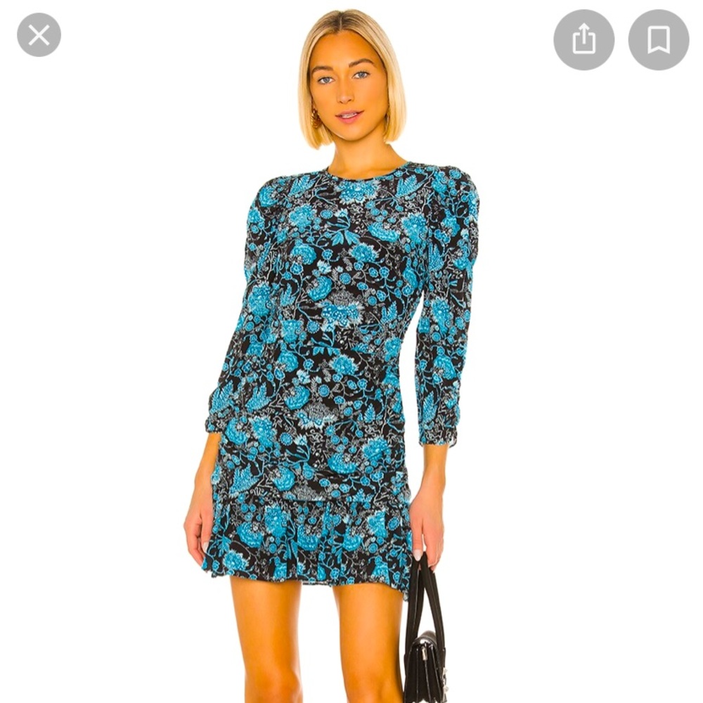 NWT- Tanya Taylor Raven Dress Blue Paisley